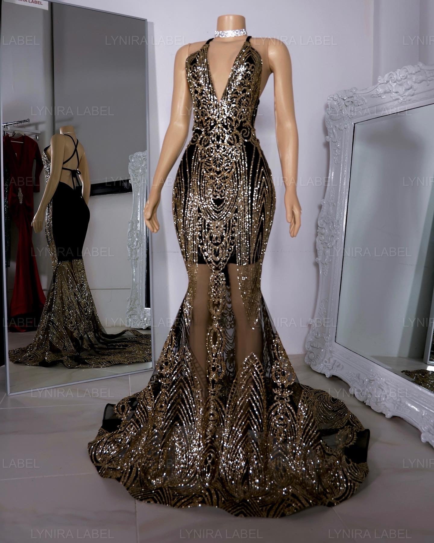 The Monroe Glitter Gown – Lynira Label