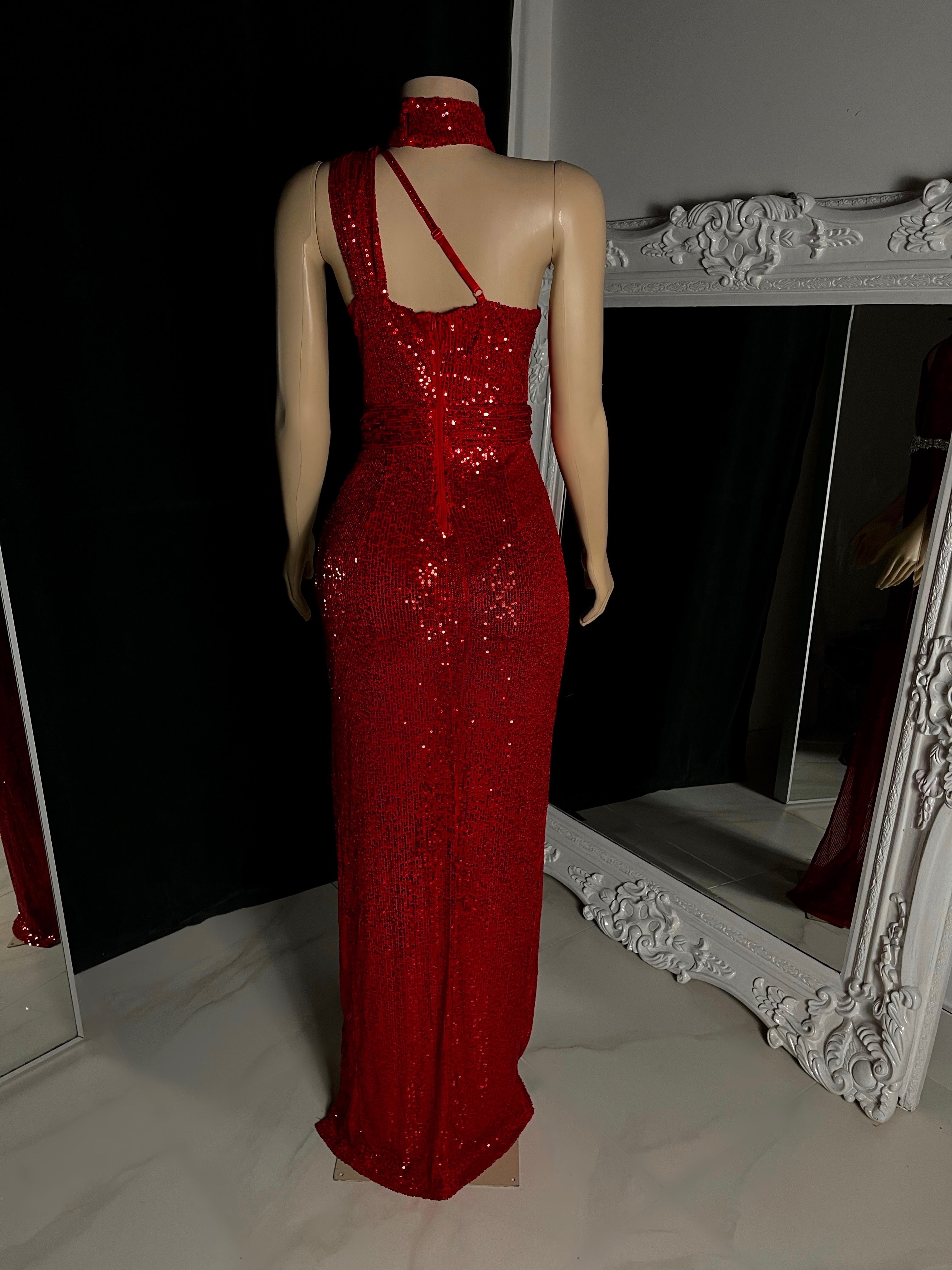 Ruby Red Sequin Dress